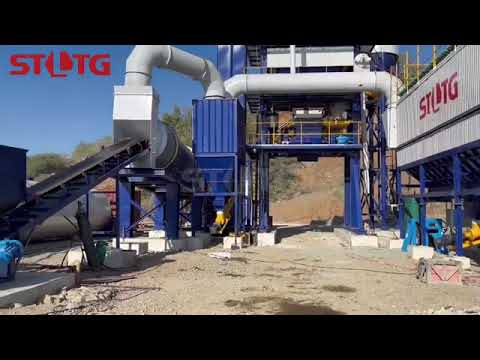 STLTG 80TPH asphalt plant at working site, low noise, quick set up